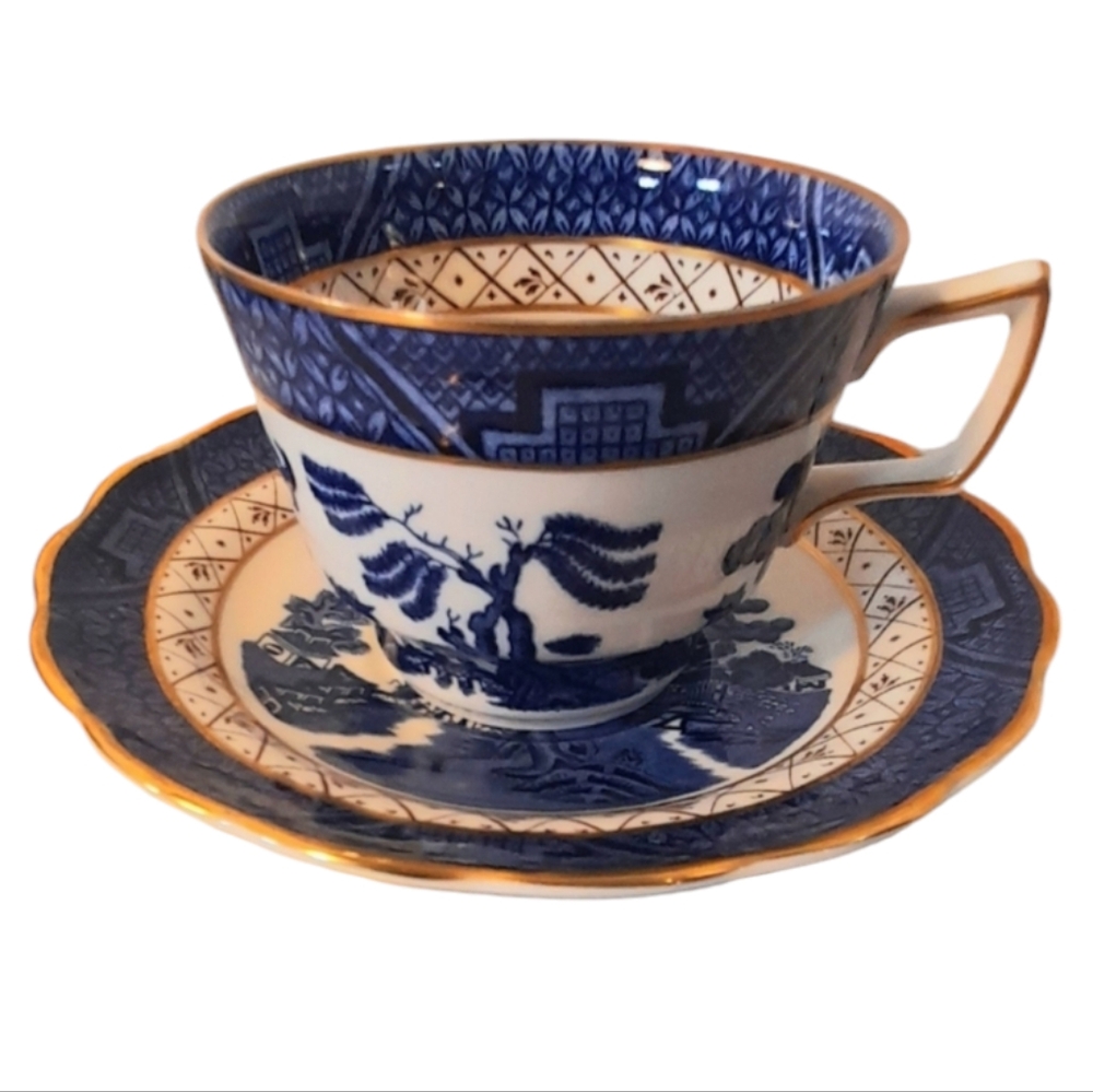 Stunning Vtg Royal Doulton Booths Real Old Willow Cup & Saucer Set